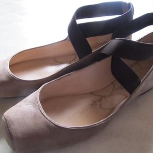 Jessica Simpson MANDALAYE Taupe BALLET FLATS 9.5